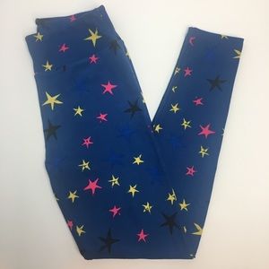 LuLaRoe Leggings Navy Blue Stars  Worn Once